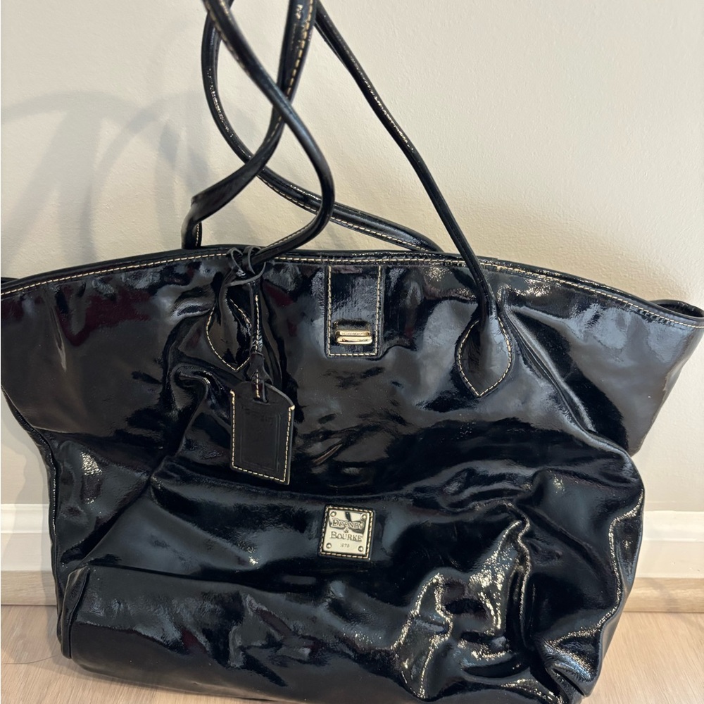 Dooney & Bourke Elegant Black Patent Leather Tote
